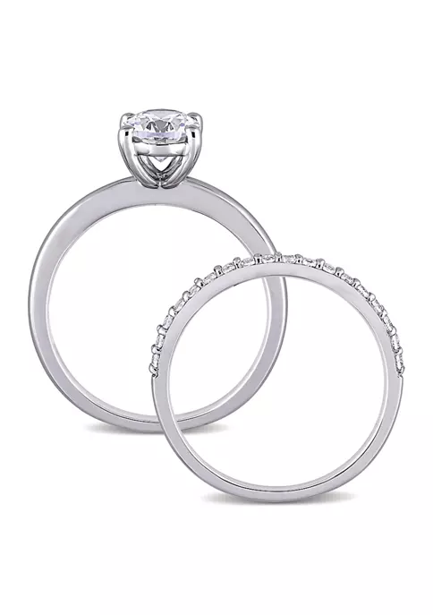 Best deal ๐ฏ Lab Created 3.3 CT TGW Created White Sapphire Oval Bridal Ring Set in 10k White Gold by Belk & Co. ๐ 4 Best deal ๐ฏ Lab Created 3.3 CT TGW Created White Sapphire Oval Bridal Ring Set in 10k White Gold by Belk & Co. ๐ - Image 4