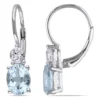 Wholesale 🌟 Lab Created 3.84 ct. t.g.w. Blue Topaz and Created White Sapphire Leverback Earrings in Sterling Silver by Belk & Co. 🔥