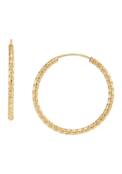 Outlet 👍 Endless Hoop in 10K Yellow Gold by Belk & Co. ✨ -DealsBelk & Co. Store Belk 14813