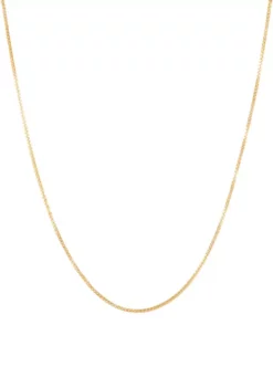 Promo 🤩 Solid Box Chain Necklace in 14K Yellow Gold by Belk & Co. ⭐