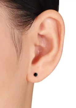 Flash Sale ⌛ 1/2 ct. t.w. Black Diamond Solitaire Stud Earrings in 14K White Gold by Belk & Co. 😉 -DealsBelk & Co. Store Belk 14828