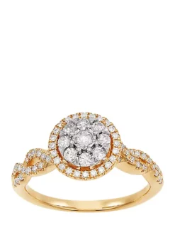 Cheap 🎉 My Forever 1/2 c.t. t.w. Diamond Composite Engagement Ring in 10k Yellow Gold by Belk & Co. ✔️