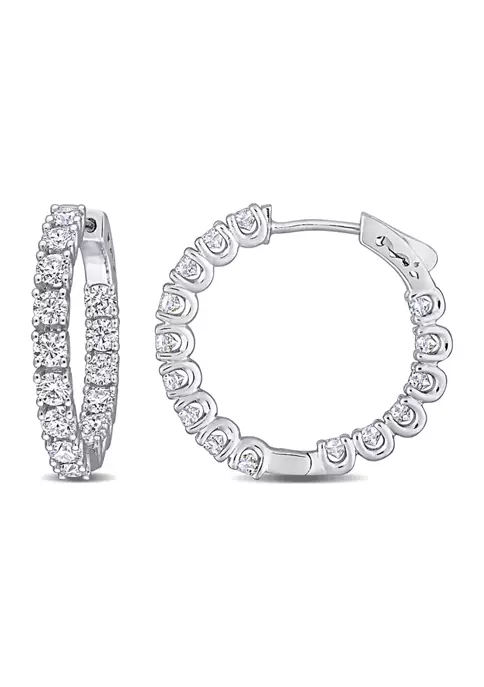Flash Sale ๐ 3 ct. t.w. Created Moissanite Hoop Earrings in Sterling Silver by Belk & Co. ๐ฅ 5 Flash Sale ๐ 3 ct. t.w. Created Moissanite Hoop Earrings in Sterling Silver by Belk & Co. ๐ฅ - Image 5