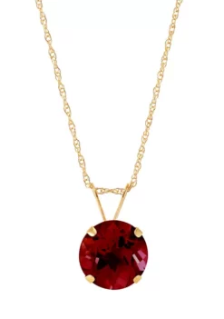 Cheap ⌛ 4 ct. t.w. Garnet Pendant Necklace in 10K Yellow Gold by Belk & Co. ✨