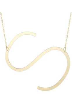 Discount โญ 14 Karat Yellow Gold Initial-S Necklace by Belk & Co. ๐