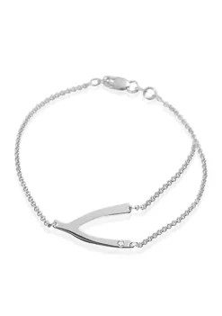 Best Sale ❤️ Sterling Silver Wishbone Necklace by Belk & Co. ⭐