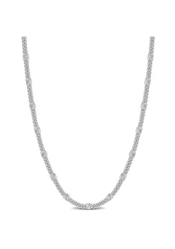 Top 10 👍 Double Curb Link Chain Necklace in Sterling Silver, 20" by Belk & Co. 🔔