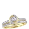Wholesale ❤️ 2 Piece 1/2 ct. t.w. Diamond Swirl Bridal Ring Set in 10k Yellow Gold by Belk & Co. 🎉