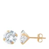 Budget 🔔 Created White Sapphire Circle Earrings in 10k Yellow Gold by Belk & Co. 🌟