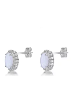 Best reviews of 🎁 Lab Created 3 ct. t.w. Created Opal and White Topaz Earrings in Sterling Silver by Belk & Co. 👍 -DealsBelk & Co. Store Belk 14942