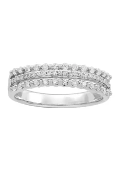 Buy 💯 1/3 ct. t.w. Diamond Band Ring in 10K White Gold by Belk & Co. ⌛