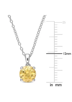 Buy 👏 1.25 ct. t.g.w. Citrine Solitaire Pendant with Chain in Sterling Silver by Belk & Co. 🛒 -DealsBelk & Co. Store Belk 14994