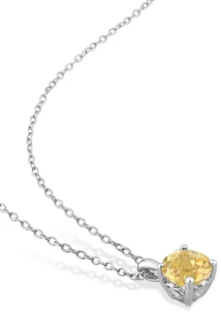 Buy 👏 1.25 ct. t.g.w. Citrine Solitaire Pendant with Chain in Sterling Silver by Belk & Co. 🛒 -DealsBelk & Co. Store Belk 14996
