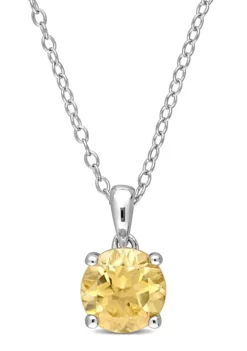 Buy 👏 1.25 ct. t.g.w. Citrine Solitaire Pendant with Chain in Sterling Silver by Belk & Co. 🛒 -DealsBelk & Co. Store Belk 14998