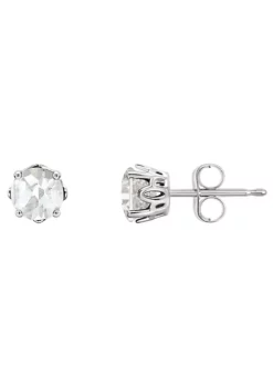 Top 10 🛒 Sterling Silver 5mm Round White Topaz Stud Earrings by Belk & Co. 👍