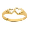 Promo 🛒 14K Yellow Gold Double Heart Cut Out Ring by Belk & Co. 😉