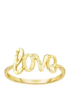 New 💯 Love Ring in 14k Yellow Gold by Belk & Co. 🥰