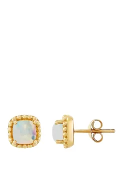 Budget ๐ 10 Karat Gold Opal Earrings by Belk & Co. โจ