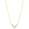 Flash Sale 💯 1/6 ct. t.w. Lab Created White Sapphire Necklace in 10K Yellow Gold by Belk & Co. ❤️