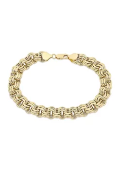 Best deal ✔️ Triple Link Bracelet in 14k Yellow Gold (8 in Length ) by Belk & Co. 🤩 -DealsBelk & Co. Store Belk 15043