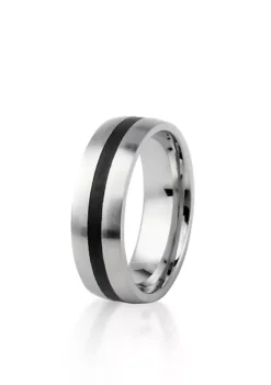 Top 10 🔥 Men's Stainless Steel Ring with Black Resin Stripe by Belk & Co. 😍