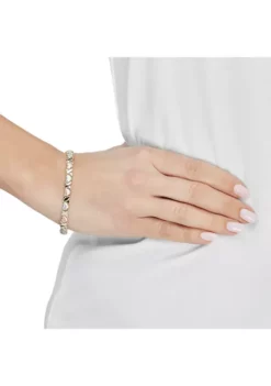 Top 10 👏 X & Heart Stampato Bracelet in 10K Yellow, White & Rose Gold by Belk & Co. 🔔 -DealsBelk & Co. Store Belk 15050