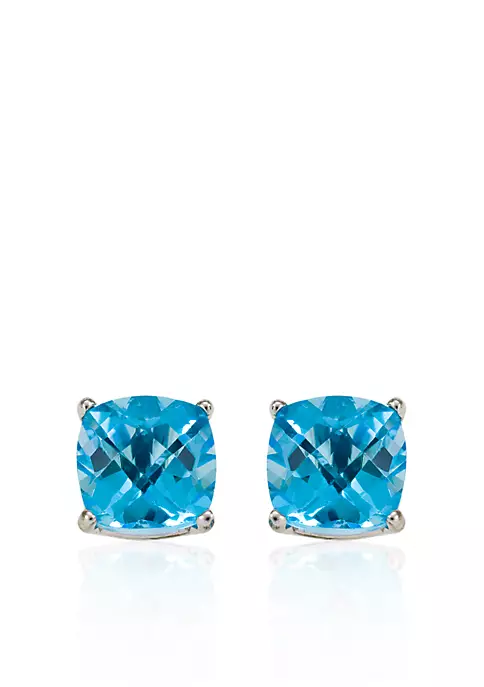 Cheap ๐ 14k White Gold 8mm Blue Topaz Stud Earrings by Belk & Co. โ 3 Cheap ๐ 14k White Gold 8mm Blue Topaz Stud Earrings by Belk & Co. โ - Image 3
