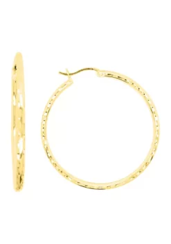 Brand new ✨ 2 mm x 40 mm Round Tube Hoop Earrings in Sterling Silver by Belk & Co. ✨