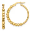 Deals 🔔 14K Yellow Gold Polished Beaded Hoop Earrings by Belk & Co. 😍