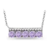 Discount 😉 1.13 ct. t.w. Amethyst and White Topaz Bar Necklace, Sterling Silver by Belk & Co. 😉
