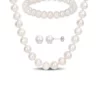 Top 10 👏 7.5-8MM Freshwater Cultured Pearl 3-Piece Set of Necklace Earrings & Bracelet in Sterling Silver by Belk & Co. 💯