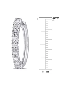 Deals 🥰 Lab Created 3/4 ct. t.g.w. Created Moissanite Hoop Earrings Silver by Belk & Co. ⭐ -DealsBelk & Co. Store Belk 15182