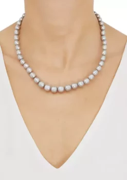 Hot Sale 🤩 Gray Ringed Oval Pearl Jewelry Set in Sterling Silver by Belk & Co. 😀 -DealsBelk & Co. Store Belk 15192