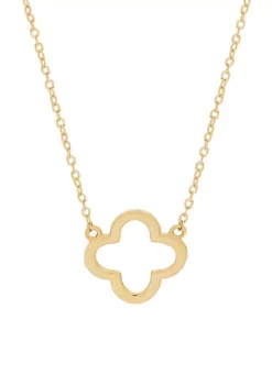 Deals 😍 Polished Flower Necklace in 10k Yellow Gold by Belk & Co. ❤️ -DealsBelk & Co. Store Belk 1522