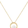 Hot Sale 🎉 1/10 ct. t.w. Diamond and 4.5 ct. t.w. Freshwater Pearl Pendant Necklace in 14K Yellow Gold by Belk & Co. 🤩