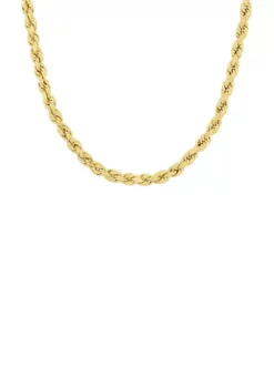 Discount 😉 18 Inch Rope Chain Necklace in 14K Yellow Gold by Belk & Co. ✔️
