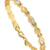 Budget 😍 14K Yellow Gold Polished with Satin Rhodium Link 7.25 Inch Bracelet by Belk & Co. 😀