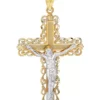 Outlet 🔥 Large Crucifix Pendant in 14K Yellow & White Gold by Belk & Co. ⌛