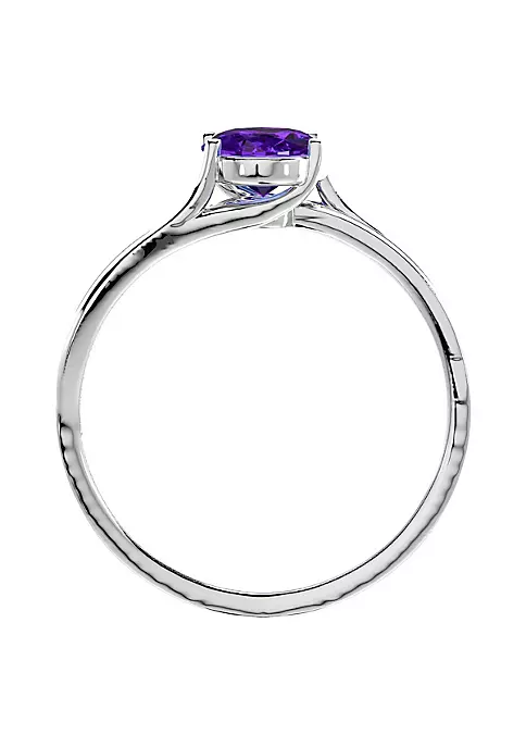 Discount ๐ฅฐ 1 1/2cttw Oval Shape Amethyst and Diamond Ring In Sterling Silver by Belk & Co. ๐ 3 Discount ๐ฅฐ 1 1/2cttw Oval Shape Amethyst and Diamond Ring In Sterling Silver by Belk & Co. ๐ - Image 3