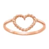 Best Pirce ✨ 14K Rose Gold Polished and Textured Heart Ring by Belk & Co. ✨