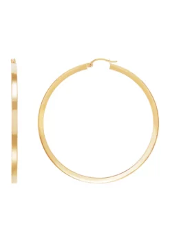 Buy ❤️ 3 mm x 60 mm Hoops in 10K Yellow Gold by Belk & Co. 🧨 -DealsBelk & Co. Store Belk 15390