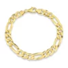 Discount 😀 18k Yellow Gold Plated Sterling Silver 8.9mm Flat Figaro Chain Bracelet, 9" by Belk & Co. ❤️