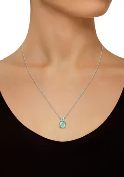 Buy 🧨 Sterling Silver 8mm Cushion Labradorite Pendant Necklace by Belk & Co. 🥰 -DealsBelk & Co. Store Belk 15418