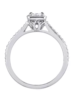Outlet ✔️ 3/4 ct. t.w. Diamond Emerald-Cut Halo Engagement Ring by Belk & Co. 👏 -DealsBelk & Co. Store Belk 15421