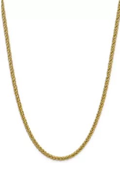 Buy 🧨 Mens 14K Yellow Gold 4.65 Millimeter Semi Solid 3-Wire Wheat Chain Necklace by Belk & Co. 🧨 -DealsBelk & Co. Store Belk 15425