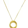 Best deal 🥰 Double Circle Drop on Box Chain Necklace in 10K Yellow Gold by Belk & Co. ⭐