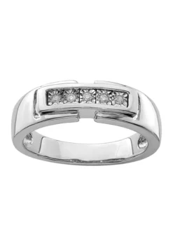 Budget 🔔 Men's 1/10 ct. t.w. Diamond Polished Ring in Rhodium Plated Sterling Silver by Belk & Co. ⭐ 7 Budget 🔔 Men's 1/10 ct. t.w. Diamond Polished Ring in Rhodium Plated Sterling Silver by Belk & Co. ⭐ -DealsBelk & Co. Store Belk 15447