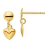 New 💯 14K Yellow Gold Polished Heart Post Dangle Earrings by Belk & Co. 🎉