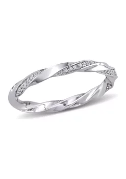 Cheapest ๐ 1/4 CT TW Diamond Twist Eternity Ring in 10k White Gold by Belk & Co. ๐