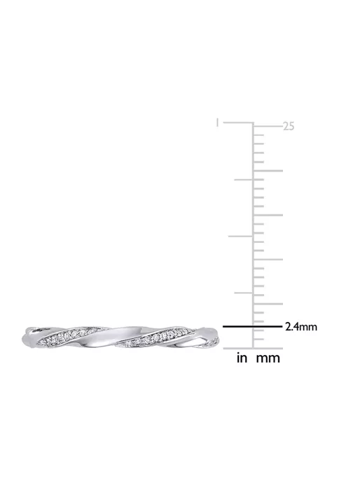 Cheapest ๐ 1/4 CT TW Diamond Twist Eternity Ring in 10k White Gold by Belk & Co. ๐ 4 Cheapest ๐ 1/4 CT TW Diamond Twist Eternity Ring in 10k White Gold by Belk & Co. ๐ - Image 4